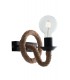 Wall Rope Lamp, Black, Beige, E27 - 1