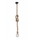 Rope Design Single Pendant, Beige, E27 - 1