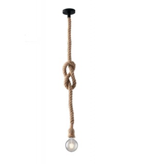 Rope Design Single Pendant, Beige, E27 - 1