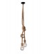 Rope Design Twin Pendant, Beige, E27 - 1