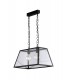 Bar Lantern Ceiling Pendant, Black, Transparent, E27 - 1