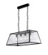 Bar Lantern Ceiling Pendant, Black, Transparent, E27 - 1