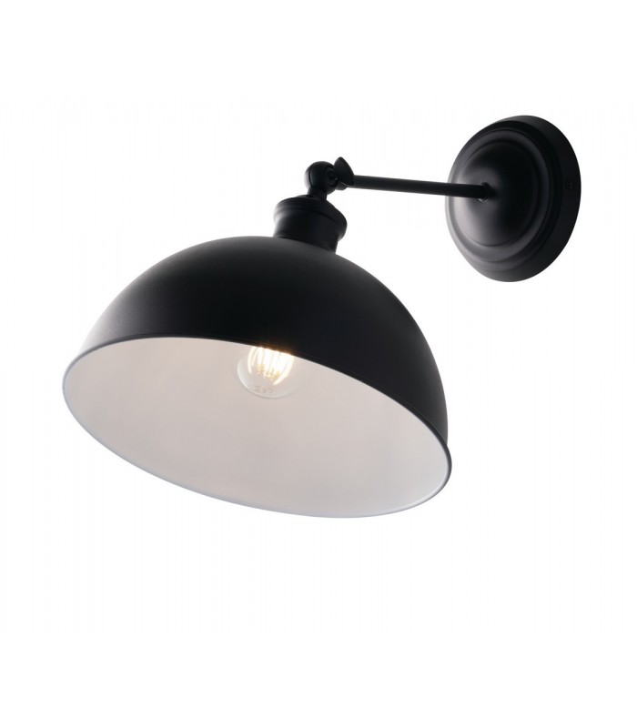 Wall Dome Light, Black White, E27 - 1