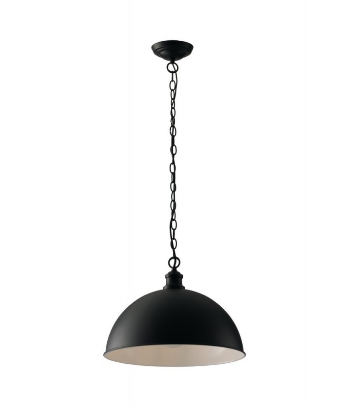 Dome Bar Pendant, Black White, E27 - 1
