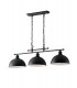 Triple Dome Bar Pendant, Black White, E27 - 1