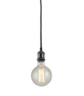 Simple Pendant, Black, White, E27 - 1