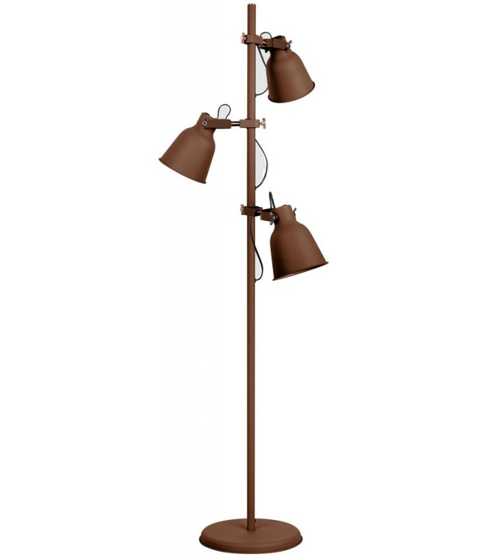 Triple Light Floor Lamp, Corten, Copper, White, E27 - 1