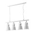 Bar Ceiling Dome Pendant, White, Nickel, E27 - 1