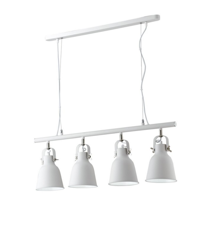 Bar Ceiling Dome Pendant, White, Nickel, E27 - 1