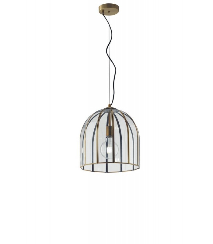 Dome Ceiling Pendant, Brass, E27 - 1