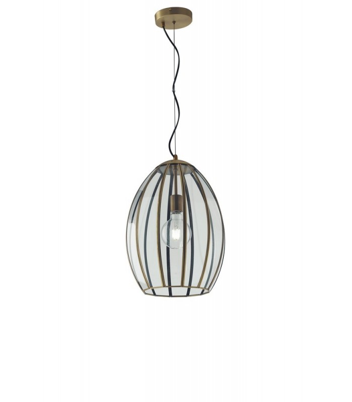 Dome Ceiling Pendant, Brass, E27 - 1