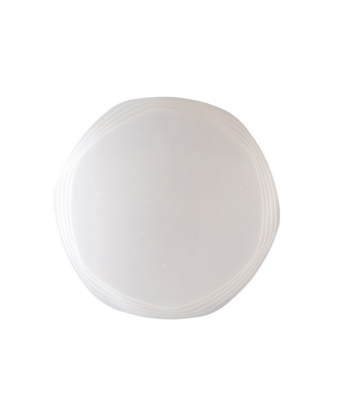 LED Dimmable Round Flush Ceiling Lamp, White Stardust, 3000- 4000-6000K - 1