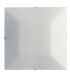 Square Flush Ceiling Lamp, White, E27 - 1