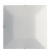 Square Flush Ceiling Lamp, White, E27 - 1