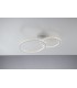 Integrated LED 2 Circular Crystal Semi Flush Ceiling Light, 4000K - 1
