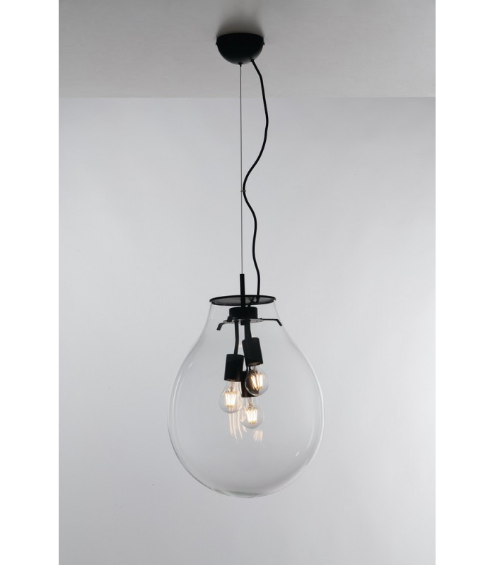 Globe Ceiling Pendant Black, E27 - 1