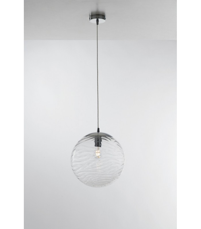 Globe Glass Ceiling Pendant, Clear, E27 - 1