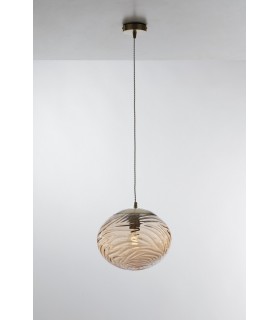 Globe Glass Ceiling Pendant, Champagne, E27 - 1