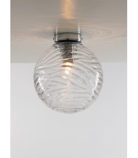Globe Flush Ceiling Light, Clear, E27 - 1