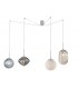 Glass Adjustable Cluster Drop Pendant, E27 - 1
