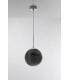 Round Glass Ceiling Pendant, Grey, E27 - 1