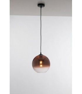 Globe Dome Pendant, Copper, Clear, E27 - 1