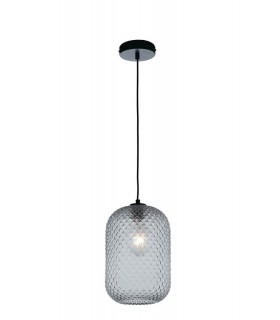 Glass Dome Pendant, Grey, E27 - 1