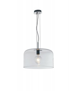 Glass Dome Ceiling Pendant, Clear, E27 - 1