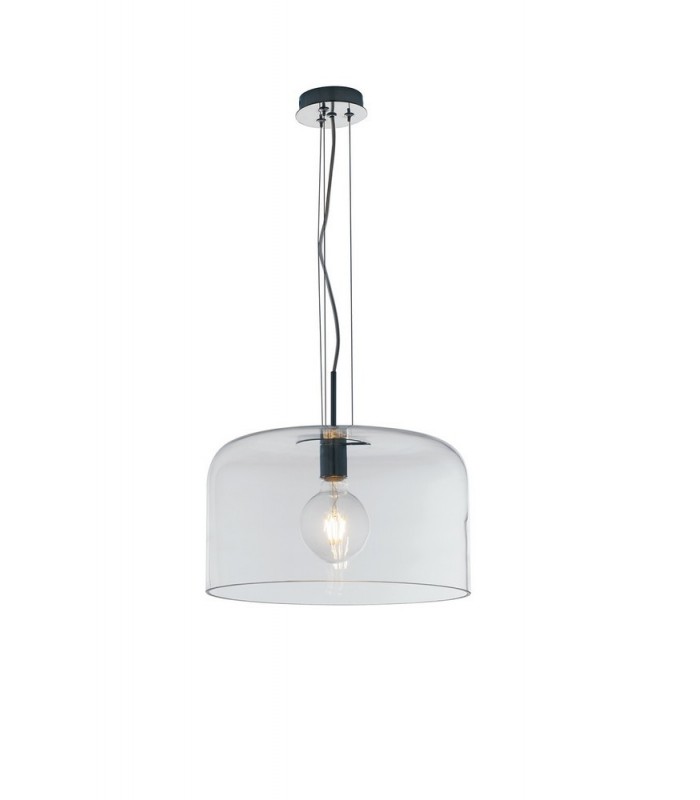 Glass Dome Ceiling Pendant, Clear, E27 - 1