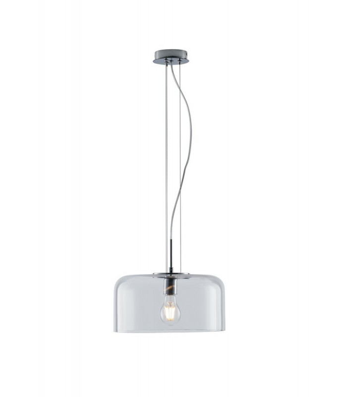 Glass Dome Ceiling Pendant, Clear, E27 - 1