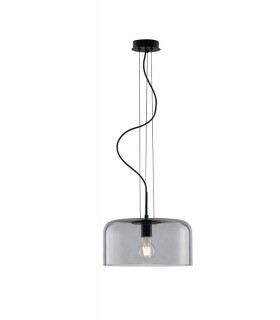 Glass Dome Ceiling Pendant, Grey, E27 - 1