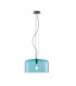 Glass Dome Ceiling Pendant, Blue, E27 - 1