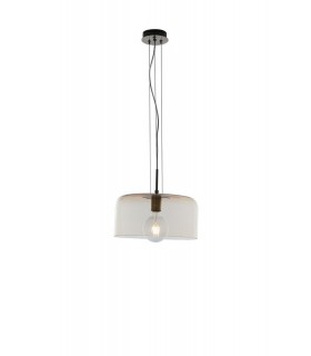 Glass Dome Ceiling Pendant, Amber, E27 - 1