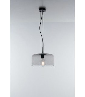 Glass Dome Ceiling Pendant, Grey, E27 - 1