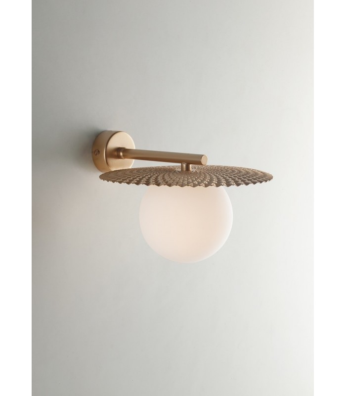 Globe Wall Lamp, Satin Gold, G9 - 1