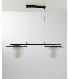 Globe Bar Ceiling Pendant, Black, E27 - 1