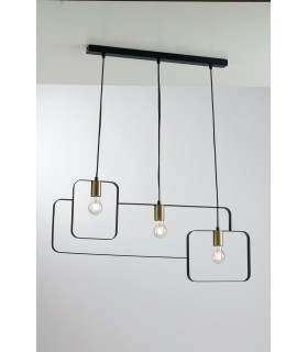 Bar Ceiling Pendant, Brushed Gold, E27 - 1