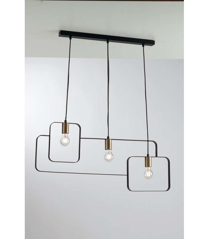Bar Ceiling Pendant, Brushed Gold, E27 - 1