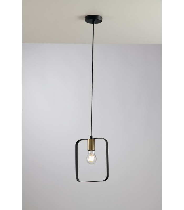 Twin Ceiling Pendant Light Frame, Brushed Gold, E27 - 1