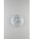Decorative Flush Ceiling Light, White Glass, E27 - 1