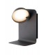 Integrated LED Swivel Wall Reading Lamp With Usb, Black, 4000K - 1