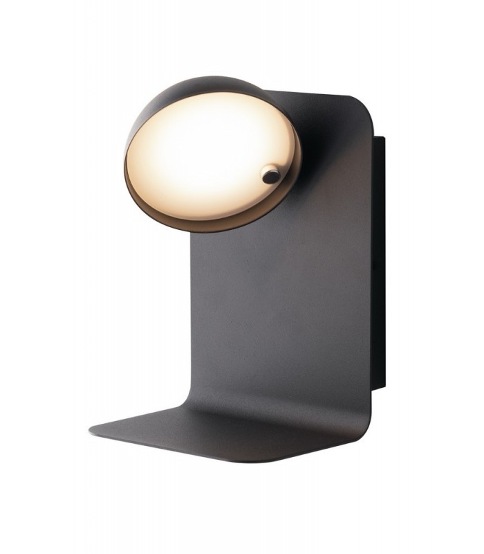 Integrated LED Swivel Wall Reading Lamp With Usb, Black, 4000K - 1