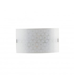 Decorative Flush Ceiling Light, White Glass, E27 - 1
