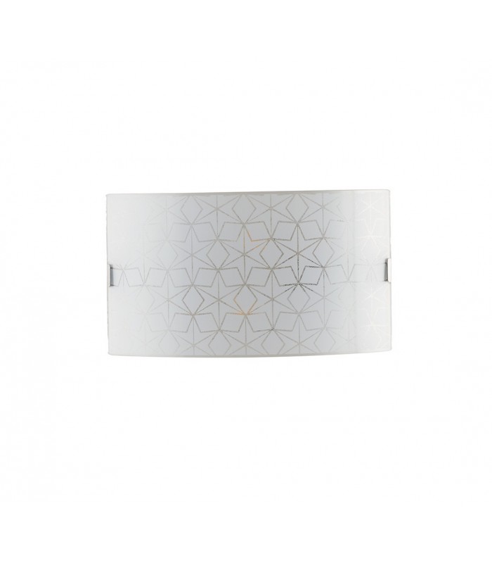 Decorative Flush Ceiling Light, White Glass, E27 - 1