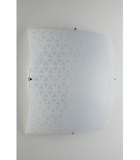 Decorative Flush Ceiling Light, White Glass, E27 - 1