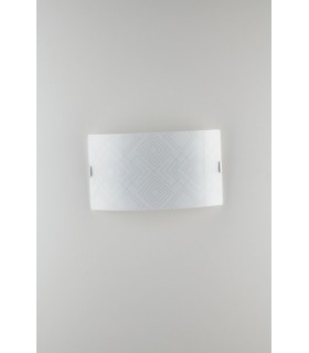 Decorative Flush Ceiling Light, Glossy White Glass, E27 - 1