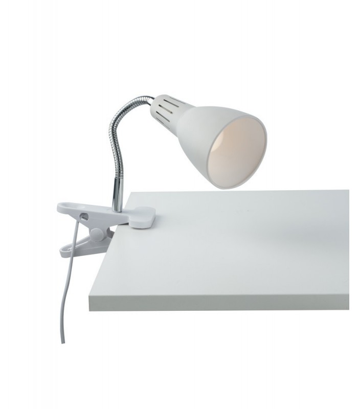 Adjustable Clamp Table Task Lamp, White, E14 - 1