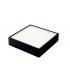 Integrated LED Square Surface Mounted Ceiling Light, Black, 4000K - 1