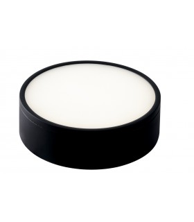 Integrated LED Round Surface Mounted Ceiling Light, Black, 4000K - 1