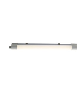 Outdoor Watertight Integrated LED Ceiling With Motion Microwave Sensor, White, IP65, 4000K - 1